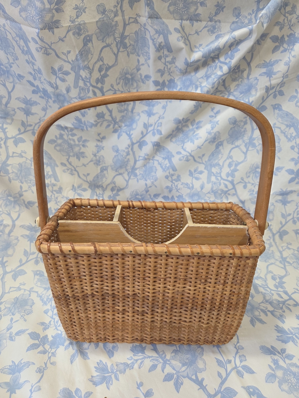 Nantucket Basket Utensil, Silverware, Napkin Holder Nautical Decor